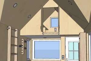 Rolling Tiny House Loftschrank