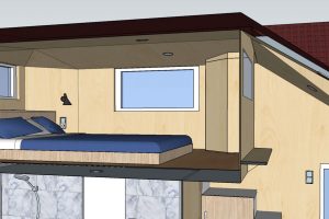 Rolling Tiny House Schlafloftwand