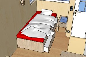 Rolling Tiny House - Zusatzbett im Erdgeschoss