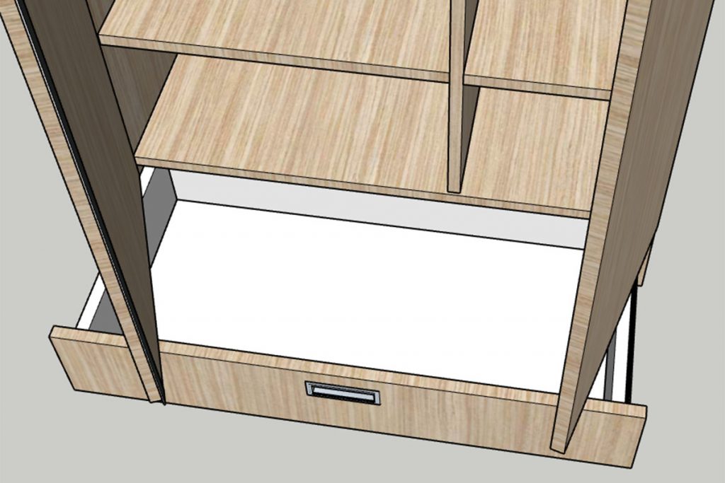 Rolling Tiny House Wandschrank