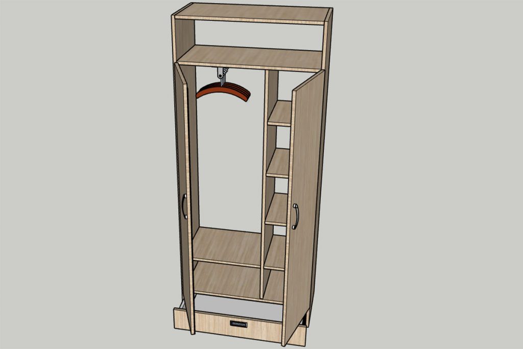Rolling Tiny House Wandschrank